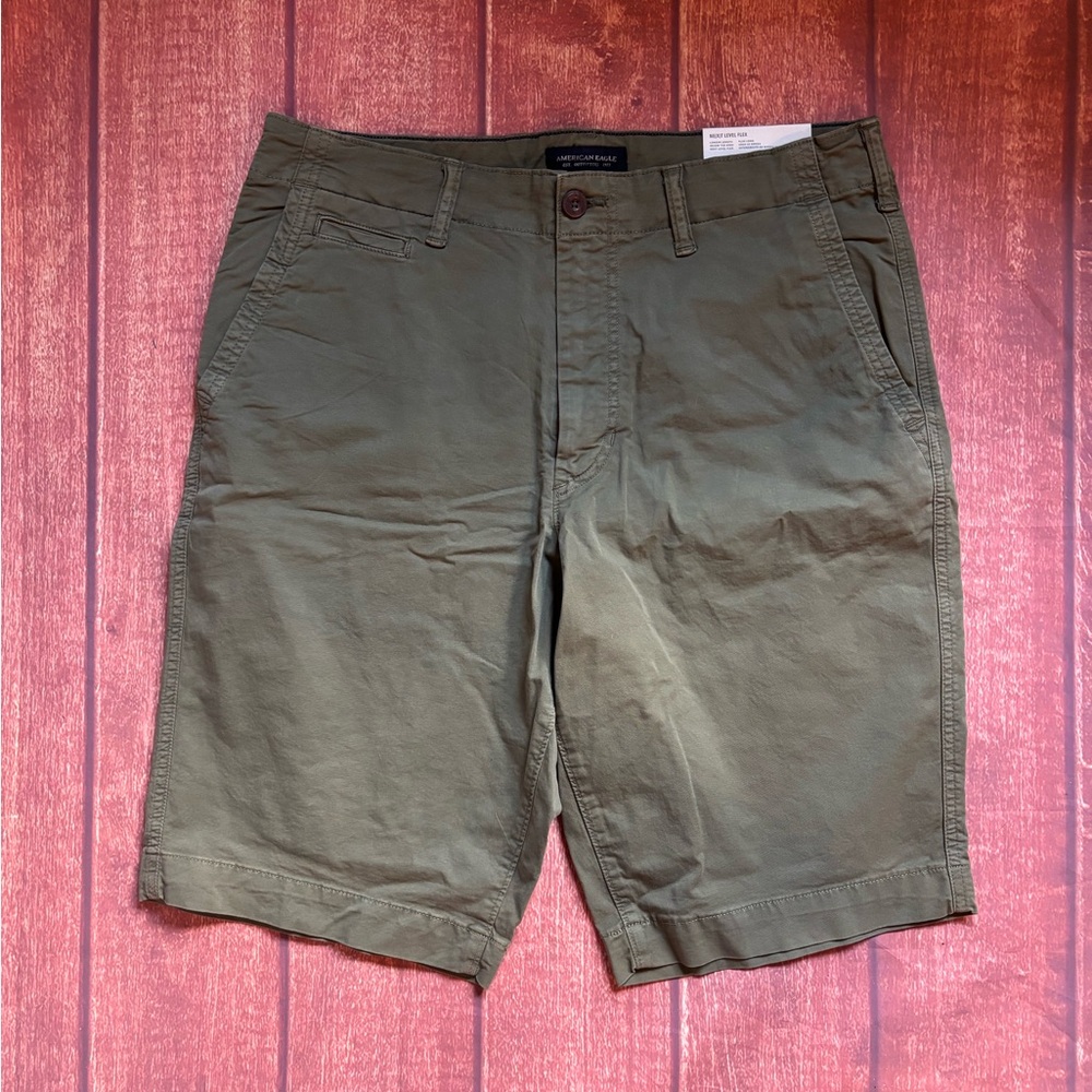 American Eagle Outfitters Olive Flat Front Shorts